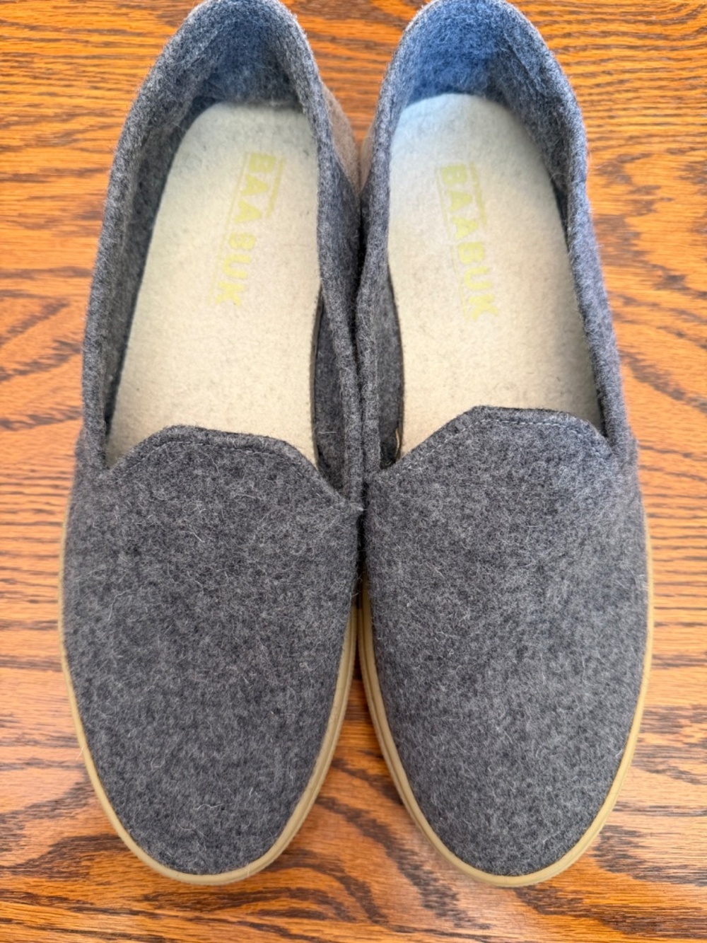Baabuk Men's Comfort Wool Slip-On Shoes Size 43 (9.5/10 US) Made in Portugal EUC